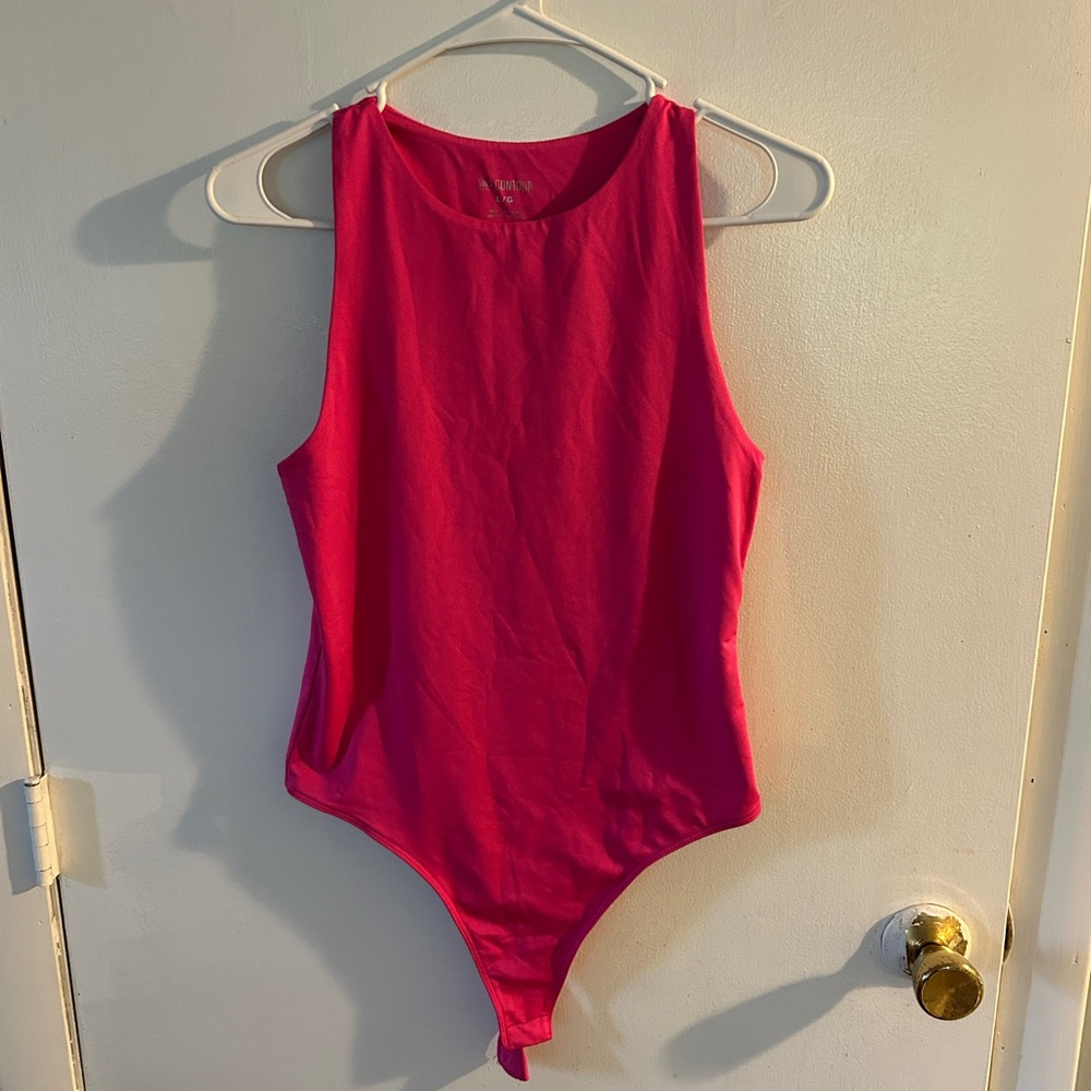Charlotte Russe Pink High Neck Bodysuit